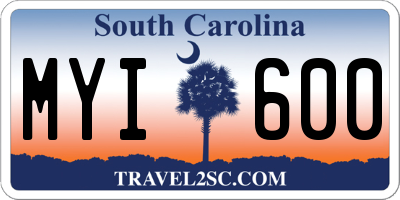 SC license plate MYI600