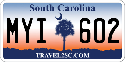 SC license plate MYI602