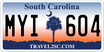 SC license plate MYI604