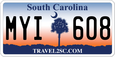 SC license plate MYI608