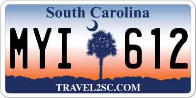 SC license plate MYI612