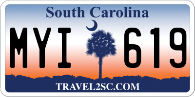 SC license plate MYI619
