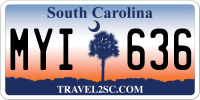 SC license plate MYI636