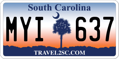 SC license plate MYI637