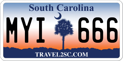 SC license plate MYI666