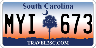 SC license plate MYI673