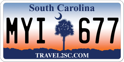 SC license plate MYI677