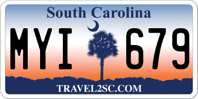SC license plate MYI679