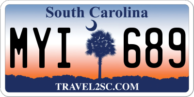 SC license plate MYI689
