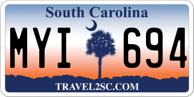 SC license plate MYI694