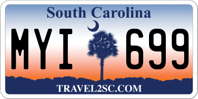 SC license plate MYI699