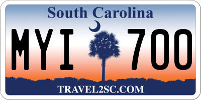 SC license plate MYI700