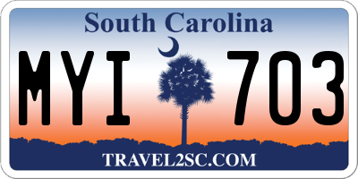 SC license plate MYI703