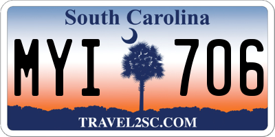 SC license plate MYI706