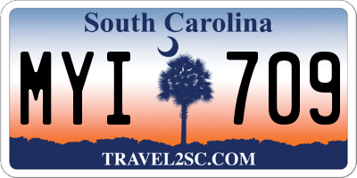 SC license plate MYI709