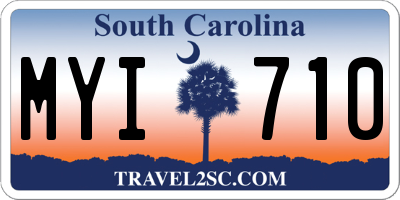 SC license plate MYI710