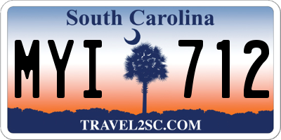 SC license plate MYI712