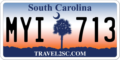 SC license plate MYI713