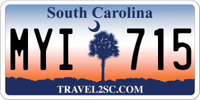 SC license plate MYI715