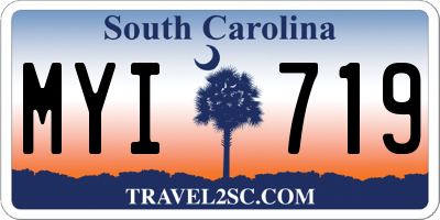 SC license plate MYI719