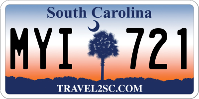 SC license plate MYI721