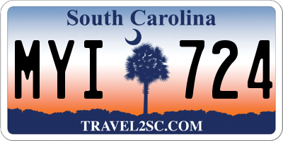 SC license plate MYI724