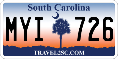 SC license plate MYI726