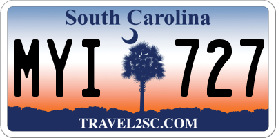 SC license plate MYI727