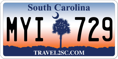 SC license plate MYI729