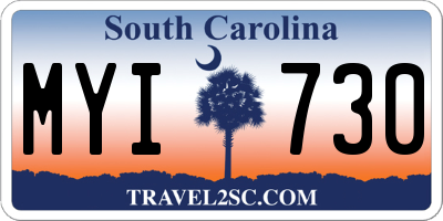 SC license plate MYI730
