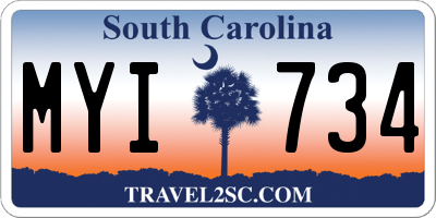 SC license plate MYI734