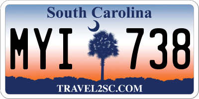 SC license plate MYI738
