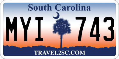 SC license plate MYI743