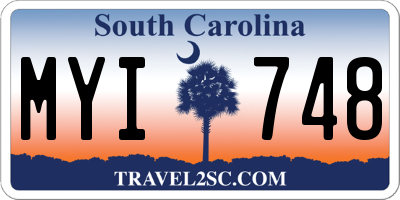 SC license plate MYI748