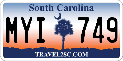 SC license plate MYI749