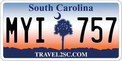 SC license plate MYI757