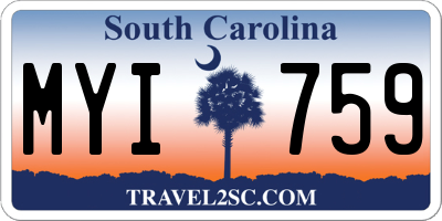 SC license plate MYI759
