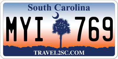 SC license plate MYI769