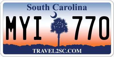 SC license plate MYI770