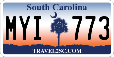 SC license plate MYI773