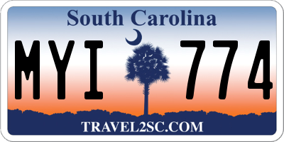 SC license plate MYI774