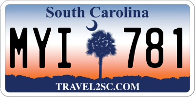 SC license plate MYI781