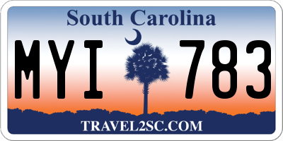 SC license plate MYI783