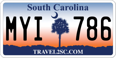 SC license plate MYI786