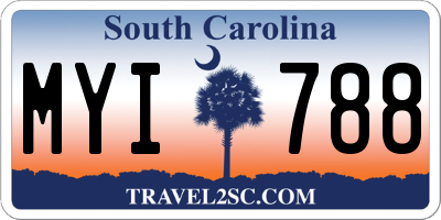 SC license plate MYI788
