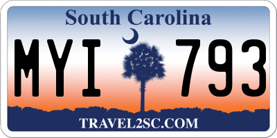 SC license plate MYI793