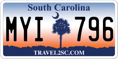 SC license plate MYI796