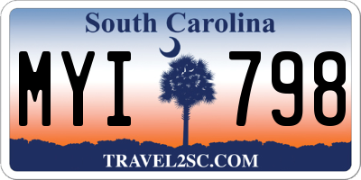 SC license plate MYI798