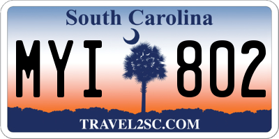 SC license plate MYI802