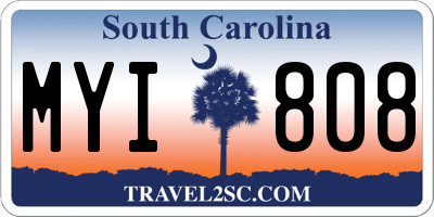 SC license plate MYI808